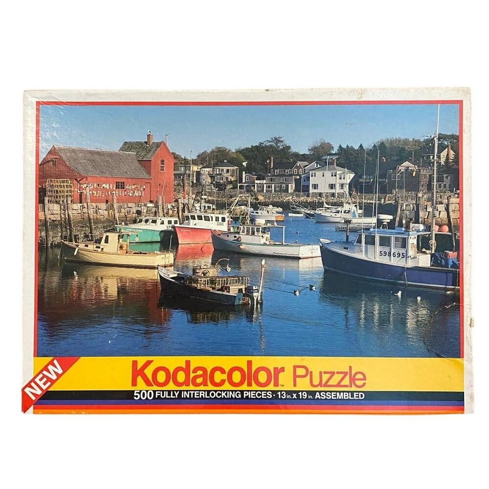 Vintage 1991 Kodacolor Boats 500 piece jigsaw puzzle
